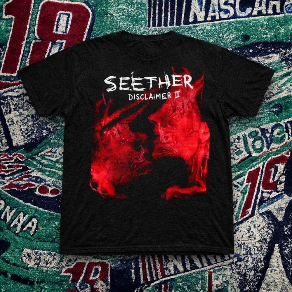 Seether Disclaimer Ii Red Graphic Tee Black Unisex